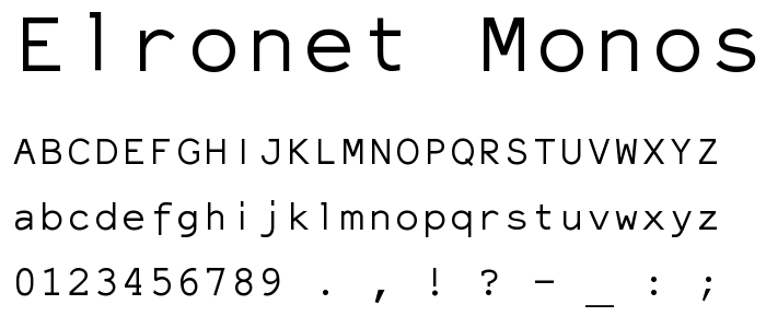 ElroNet Monospace font